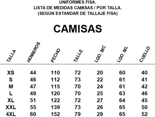 camisas lineta combinada toyoraz medidas